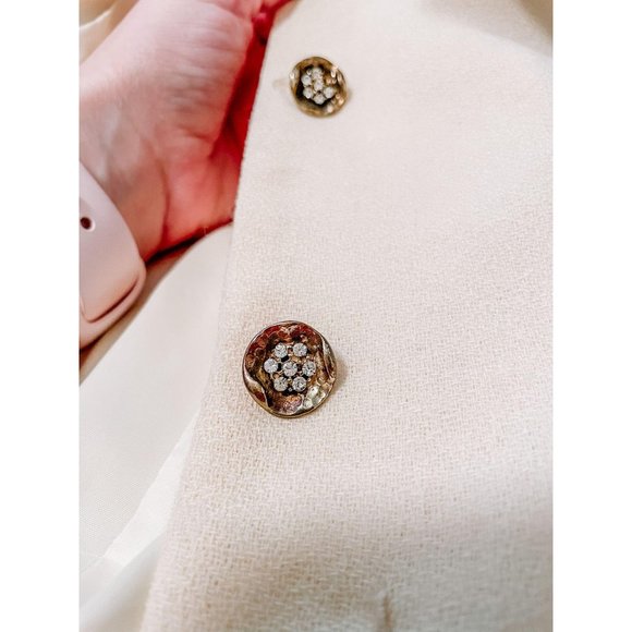 Vintage Cream Detail Button Princess Coat - Picture 5 of 16